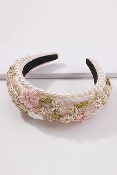 Rhinestone and Pearl Embellished Headband Wider Coverage 1.57" One Size Fit All Cleaning care: Spot clean with damp cloth, Air dry Luxury Headbands, Retro Headband, Embellished Headband, Lace Headband, Embellished Headbands, Floral Headband, Head Bands, White Headband, Lace Headbands