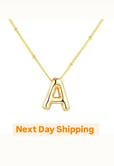 D E T A I L S: *18k Gold Filled Letter Pendant approx 20mm x 15mm *18k gold over sterling silver Chain- All chains have a 2" extender (please let us know if no extender is preferred at checkout) *Lobster Clasp closure Bubble Letter, Letter Jewelry, Gold Filled Necklace, Bubble Letters, Letter Balloons, Letter Pendants, Letter Necklace, Necklace Gift, Jewelry Necklace