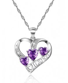 ''Love Story Heart'' Pendant Necklace Engraved Love Sterling Silver Necklace - Valentine's Day Gifts - Heart - C212N86E2WB - Necklaces, Pendants #Necklaces #designerjewelry #Necklacesstyle #girlsoutfits #PendantsNecklaces Purple Pendant Necklace, Horn Pendant Necklace, Sterling Silver Heart Necklace, Diamond Necklace Set, Moon Pendant Necklace, Swarovski Necklace, Valentines Necklace, Silver Heart Necklace, Engraved Necklace