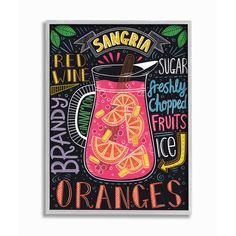 a poster with oranges and sanggraa on it