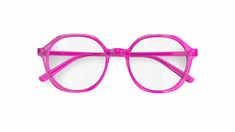 Embrace dopamine-dressing with coloured glasses Anti Glare Glasses, Face Shapes Guide, Glasses Guide, Lenses Eye, Women's Glasses, Acetate Glasses, Boost Your Mood, Pink Round