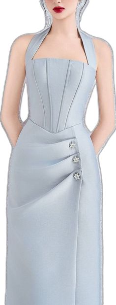 Elegant Blue Corset Dress For Prom, Elegant Blue Corset Dress For Prom Season, Elegant Blue Corset Dress For Cocktail, Elegant Sleeveless Taffeta Strapless Dress, Elegant Blue Cocktail Corset Dress, Elegant Blue Corset Dress For Formal Occasions, Elegant Blue Corset Dress With Fitted Bodice, Elegant Taffeta Corset Dress With Sweetheart Neckline, Blue Satin Evening Corset Dress