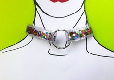 Glitter choker, rainbow glitter choker, 90s lovers Chocker, 90s Necklace,tumbrl cyber 90s necklace, cute choker collar lollita psycho vegan Invariable accompaniment for every fashion victim :)) Size Fit Neck : app 32 - 38 CM/12.60-14.96 (size can adjust ) 3.5 cm diameter wheel Colors Punk Multicolor Party Jewelry, Multicolor Punk Jewelry For Parties, Adjustable Multicolor Party Choker, Adjustable Multicolor Choker For Parties, Trendy Multicolor Party Choker, Trendy Multicolor Choker For Party, Trendy Rainbow Choker As A Gift, Trendy Rainbow Choker Gift, Trendy Rainbow Choker For Gifts