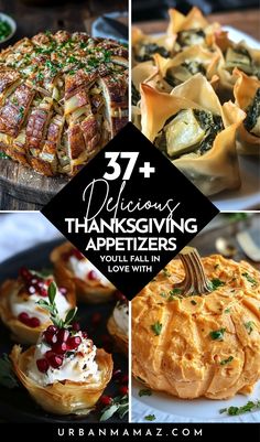 thanksgiving appetizers with text overlay