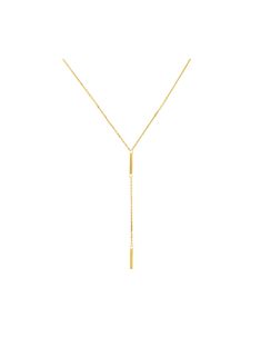 Metal: 14K Yellow Gold Beautiful Pendant Necklace, Mini Bar, Lariat Necklace, Bar Design, The Bar, Gift Necklace, Jewelry Collection, Yellow Gold, Pendant Necklace