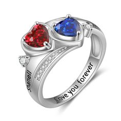 two hearts shaped ring with the words you are loved on each side and an inscription that says