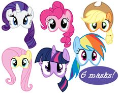 six different types of ponys with the word omasts on their forehead and eyes