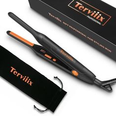 Why Choose Terviiix 3/10 Pencil Hair Straightener? Terviiix 3/10 inch hair straightener is to provide a compact and efficient styling tool for individuals with short or thin hair. The size of the straightener is specifically tailored to accommodate smaller sections of hair, allowing for precise styling and quicker styling times. The narrow plates also make it easier to create curls and waves in addition to straightening. Despite its small size, the hair straightener is equipped with advanced hea Flat Iron Short Hair, Fixing Short Hair, Beard Straightener, Short Hair With Beard, Mini Hair Straightener, Straightening Iron, Beard Straightening, Hair Style Korea, Straighten Iron