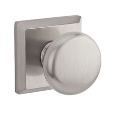 an image of a door knob with a satin finish on the front and back sides