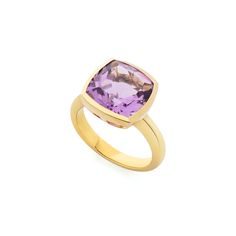 The glorious pink amethyst shines beautifully in this clean and simple setting and is a must-have in any woman’s jewellery collection. The understated design makes it a versatile addition to any look, especially when paired with the matching earrings or pendant. Gemstone Pink Amethyst Weight 6.80ct Material 9ct Yellow Gold Variants 9ct Yellow Gold with Semi-precious, Coloured Stones 9ct White Gold with Blue Topaz Luxury Solitaire Amethyst Ring, Elegant Cushion Cut Yellow Gold Amethyst Ring, Luxury Solitaire Amethyst Ring As Gift, Modern Amethyst Ring With Bezel Setting, Timeless Amethyst Ring With Polished Finish, Timeless Amethyst Ring With Polished Finish As Gift, Timeless Polished Amethyst Ring For Gift, Modern Amethyst Ring As Gift, Fine Jewelry Amethyst Cushion Cut Ring