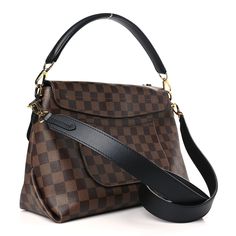 This is an authentic LOUIS VUITTON Damier Ebene Beaubourg MM. This stylish bag is crafted of classic Louis Vuitton monogram on toile canvas. The bag features a flat strap top handle, an optional shoulder strap, a rear pocket, and polished gold hardware. The bag has an envelope style flap that leads to a black microfiber interior with a patch pocket. Louis Vuitton Damier Ebene, Damier Ebene, Strap Top, Strap Tops, Stylish Bag, Authentic Louis Vuitton, Louis Vuitton Damier, Gold Hardware, Louis Vuitton Monogram