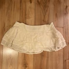 New Never Worn! Fluer Ruffled Eyelet Mini Skort Mini Skort Size Small Runs Larger (Xs Felt Like A S) Super Cute For The Summer!! Easy On And Off With Zipper Summer Cotton Stretch Mini Skirt, Summer Stretch Cotton Mini Skirt, Stretch Cotton Mini Skirt For Summer, Cotton Mini Hem Bottoms For Day Out, Cotton Bottoms With Mini Hem For Day Out, Cotton Mini Hem Shorts For Summer, Summer Cotton Mini Hem Shorts, Summer Mini Hem Bottoms For Day Out, Summer Mini Length Cotton Bottoms