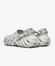 The ECHO CLOG  item   by  Crocs  which is part of the SP2023  campaign , has arrived || is now available at . Grey Crocs, Crocs Echo Clog, Echo Clog, Crocs Echo, Crocs Classic Clogs, Clogs, Grey