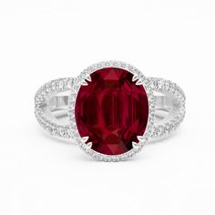 Gemstone:  * Ruby & Diamond Ruby: * Option 1: 2.12 carats - Unheated * Option 2: 3.20 carats * Cut: Oval Diamonds:  * Grade: VVS  / G * Cut: Round Ring Dimensions (Including diamond halo): * Option 1: 10.5x8.5mm * Option 2: 12.5x9.5mm Metal: * 950 Platinum Also available in: * Different Dimensions & Gemstones * 18K White Gold, 18K Yellow Gold & 18K Rose Gold Certification: * Complimentary certificate of authenticity * Complimentary GIA certification * All our gemstones and metals are responsibly Luxury Oval Diamond Ring With Lab-created Ruby, Classic Gia Certified Diamond Ring With Lab-created Ruby, Luxury Lab-created Ruby Ring With Brilliant Cut, Luxury Brilliant Cut Lab-created Ruby Ring, Luxury Gia Certified Cushion Cut Ruby Ring, Luxury Cushion Cut Ruby Ring With Diamond, Formal Gia Certified Lab-created Ruby Ring, Formal Ruby Gemstones With Vvs Clarity, Oval Ruby Ring With Diamond Cut In Platinum