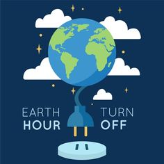 Earth hour illustration with planet and power cord Free Vector Saving The Earth Poster, Planet Earth Illustration, Taking Care Of Earth Poster, Penghematan Energi, Restore Our Earth Poster, Earth Day Drawing