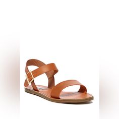 Hello! I Hope You’re Having An Amazing Day! Please Let Me Know If You Have Any Questions. Thanks! Trendy Brown Sandals For Day Out, Brown Sandals With Buckle Closure For Day Out, Brown Flat Sandals For Day Out, Brown Flat Heel Sandals For Day Out, Shoes Steve Madden, Cognac Color, Amazing Day, Steve Madden Shoes, Flat Sandals