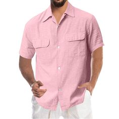 Product Description * Item: Men Short Sleeve Beach Shirt Casual Loose Double Pocket Button-Up Holiday Shirts * Condition: 100% Brand New * Color:As pic * Package:1pc T-shirt (without any accessories ）    Please note: 1.Please allow a little error due to manual measurement. 2.The color maybe a little difference because of the light,screen reflection etc. 3.If you are not sure what size to choose, you can tell us your height and weight, we will recommend the right size for you. Shipping 1. Your It Plus Size Male, Male Shirt, Shirt Outfit Men, Rugged Men, Clothing Casual, Summer Clothing, Men Shirt Style, Men's Shirts, Holiday Shirts