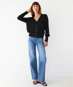 Super soft. Made with eco yarn. Levels up everything you wear and layer it with. Brings her own Bloody Mary mix on planes because the airlines never make it spicy enough. Has TSA PreCheck, Global Entry and access to every airport lounge. Versatile Everyday Black Cardigan, Versatile Black Cardigan For Everyday, Tsa Precheck, Global Entry, Airport Lounge, Grain Bowl, Fun Pants, American Brand, Performance Wear