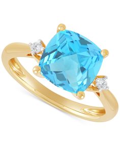 in stock Macy's Gemstone Wedding Rings, Macy's Yellow Gold Wedding Rings, Macy's Wedding Rings Diamond Cut, Blue Macy's Jewelry For Wedding, Macy's Blue Wedding Jewelry, Amethyst Color, Swiss Blue Topaz, Amethyst Ring, Blue Topaz