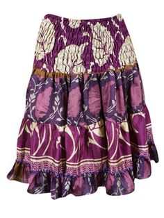 Womens Summer Ruched Skirt Mauve Floral Beach Recycle Silk Skirts S/M Boho Style Summer, Silk Skirts, Elastic Skirt, Boho Fashion Summer, Ruched Skirt, Saree Fabric, Summer Events, Silk Skirt, Drip Dry