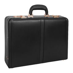 Complete your professional look with this attractive black leather attaché case by McKlein. The latch closure includes a built-in lock to keep confidential paperwork private. An interior organizer pocket lets you store documents for an important meeting where you can access them quickly. Keep Life Simple, Business Organization, Comfortable Tops, Leather Briefcase, Sleek Fashion, Laptop Pocket, Classic Man, Business Fashion, High Quality Leather