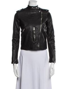 AllSaints Lamb Leather Biker JacketBlackStand CollarZip Pockets & Zip ClosureFit:Jackets by AllSaints typically fit true to size. Female Biker Outfit, Outfit Kpop, Female Biker, Jackets Black, Biker Outfit, Leather Biker Jacket, Leather Motorcycle Jacket, Outerwear Sweater, Accessories Jacket