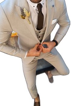 Marc Slim-Fit Suit Vest Beige-baagr.myshopify.com-suit-BOJONI Clothes Jacket, Vest And Pants, Pants Gift, Jacket Vest, Slim Fit Suit, Suit Vest, Pocket Square, Slim Fit, Pants