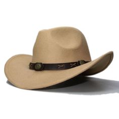 Coming in nine different solid colors, this Cowboy Hat suits whatever style your child needs for a formal party. It is made of 100% wool, giving your kid the comfort on a cold winter night. Show this off on the night of the formal party and prepare yourself for compliments that your child will receive from anyone at the party. The tall crown has a center dent and pinched front, establishing a look that is charming and appealing. The sides of the brim are turned up to exhibit the style of a cowboy hat. Around the hat is a beaded coffee alloy leather band to add an intensity to its style. Whether you present this as a gift to a loved one or give this to your child to wear in a party, you'll surely thank Innovato Design for coming up with such a product.  Product Highlights:   High quality wo Wool Felt Hat For Rodeo In Winter, Adjustable Wool Party Hats, Solid Felt Hat For Winter Outdoor, Winter Rodeo Felt Hat, Solid Winter Felt Hat, Country Style Wool Hat Bands For Winter, Solid Color Felt Hat For Winter, Solid Felt Hat Bands For Fall, Beige Winter Rodeo Hat