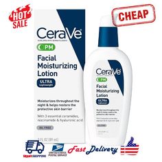 [ OIL FREE NIGHT LOTION ] Use Cerave PM facial lotion as the last step in an evening skincare routine. If layering with an eye cream, moisturizer or facial serum, apply the Cerave night lotion after other product applications have been fully absorbed [ OVERNIGHT MOISTURIZER ] Cerave’s PM face cream contains niacinamide to help calm the skin and uses MVE Technology to deliver hydration throughout the night. It also contains hyaluronic acid to help retain skin’s moisture [ GENTLE ON SKIN ] Fragrance free, paraben-free, oil free, non-comedogenic, and allergy-tested [ 3 ESSENTIAL CERAMIDES ] Ceramides are found naturally in the skin and make up 50% of the lipids in the skin barrier. All CeraVe products are formulated with three essential ceramides (1, 3, 6-II) to help restore and maintain the Moisturizer Cerave, Cerave Facial Moisturizing Lotion, Cera Ve, Cerave Products, Evening Skincare Routine, Evening Skincare, Facial Lotion, Cream Moisturizer, Oil Free Moisturizers