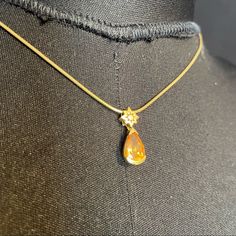 Beautiful Estate Piece Purchased From Kreuger’s In Austin Texas. Genuine Gold And Gemstones. Excellent Vintage Condition! Flawless! Yellow Necklace Aesthetic, Diamond Gold Necklace, Yellow Necklace, Fairy Coloring, Yellow Gemstones, Citrine Necklace, Gold Diamond Necklace, Diamond Gold, Austin Texas