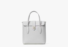 Essential Medium North South Tote | KATE SPADE White Epsom Leather Travel Bag, Elegant White Flap Bag, Timeless White Epsom Leather Bag, White Timeless Epsom Leather Bag, Modern White Epsom Leather Bag, Epsom Leather Bag With Silver-tone Hardware For Daily Use, Fall Textured Leather Rectangular Satchel, Rectangular Epsom Leather Shoulder Bag With Silver-tone Hardware, Modern White Pebbled Leather Bag