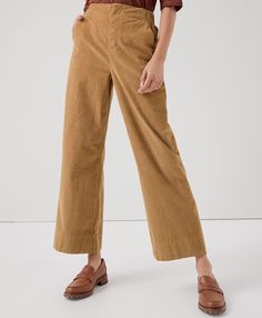 Women’s Modern Corduroy Wide Leg Pant made with Organic Cotton | Pact Square Toe Shoes, 70s Style, Wide Leg Pant, Comfortable Heels, Warm Autumn, Personal Marketing, 70s Fashion, High Quality Leather, Signature Style