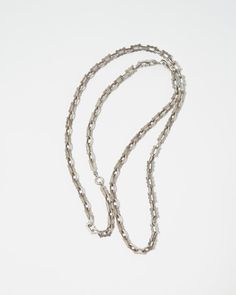 Sterling silver Approx. 35" long Silver Double Chain Multi-strand Necklace, Silver Multi-strand Double Chain Necklace, Elegant Silver Double Chain Necklace, Classic Silver Double Strand Necklace, Modern Silver Double Chain Necklace, Long Silver Chain Necklace, Formal Silver Necklace With Cable Chain, Silver Double Chain Link Necklace, Silver Metal Cable Chain Necklace