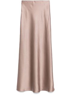 almond beige satin finish elasticated waistband unlined flared hem long length Satin Maxi Skirt, Chiffon Maxi Skirt, Wardrobe Edit, Yoko London, Satin Maxi, Straight Skirt, Boots Fall, Exclusive Fashion, Lady Dior