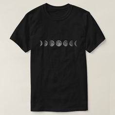 Masculine t-shirt with moon print Basic Black Ring-spun Cotton Top, Black Basic Ring-spun Cotton Top, Crew Neck T-shirt With Screen Print In Ring-spun Cotton, Black Short Sleeve T-shirt In Ring-spun Cotton, Pre-shrunk Black Ring-spun Cotton Shirt, Black Pre-shrunk Ring-spun Cotton Shirt, Black T-shirt With Text Print, Black Ring-spun Cotton T-shirt With Text Print, Black Ring-spun Cotton T-shirt For Streetwear