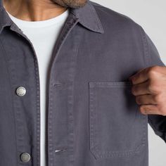 Product Description The hardest working jacket in your closet. Our chore jacket pairs workwear style and detailing with a lightweight and transitional cotton canvas fabric perfect for everyday wear. Product Features Patch pockets at chest and waist Metal shanks at center front and sleeve cuff Unlined interior Properly scaled sleeves and body length Materials & Care Made with a 100% cotton fabric. Wash on cold with like colors, inside out. Dry on low, remove promptly. Collared Cotton Tops With Multiple Pockets, Cotton Button-up Tops With Multiple Pockets, Cotton Long Sleeve Tops With Multiple Pockets, Long Sleeve Cotton Tops With Multiple Pockets, Cotton Workwear Top With Multiple Pockets, Cotton Outerwear With Side Pockets And Long Sleeves, Cotton Tops With Multiple Pockets For Fall, Utility Workwear Tops With Multiple Pockets, Fall Cotton Tops With Multiple Pockets