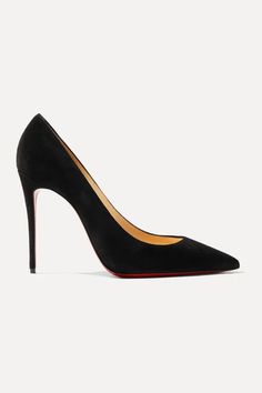 Black Kate 100 suede pumps | Christian Louboutin | NET-A-PORTER Louboutin Kate 100, Christian Louboutin Shoes Pumps, Christian Louboutin Kate 100, Versace Ring, Louboutin Kate, Bottega Veneta Clutch, Christian Louboutin Kate, Laura Lombardi, Birger Christensen