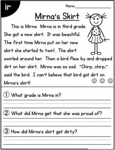 a worksheet for the first grade student to learn how to read