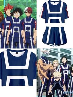 Affordable MHA U.AHigh Gym Training Uniform 2 piece set made of polyester and spandexComes with crop top and matching shortsGreat for lounging and wearing to anime conventions like Comic ConAnime Expoand can even be worn as a Halloween costumePerfect for MHA themed parties and eventsClick on link to view item Mha Gym Uniform, Mha Uniform, Comic Con Outfits, My Hero Academia Cosplay, Women Crop Top, Women Halloween Costume, Anime Expo, Training Clothes