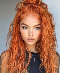 🦋 Enhance red copper hair color ideas with Straight And Curly Hair Mango Hair Color, Red Head Curly Hair, Bright Ginger Hair, Ginger Hair Curly, Curly Orange Hair, Ginger Orange Hair, Ginger Curly Hair, Curly Hair Red, Red Copper Hair