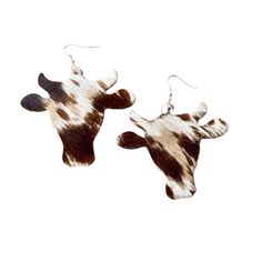 PRICES MAY VARY. Quality Material: Crafted from high-quality leather and surgical steel posts, these cow print earrings are nickel-free and lead-free, making them hypoallergenic and gentle on the skin. The lightweight faux leather and silver-plated ear hooks offer a soft and comfortable wear, cowgirl earrings for women dangling are a favorite among fashionistas Unique Design: With their chic cow print colors and stylish designs, western earrings for women are perfect for enhancing your wardrobe. Cowboy Earrings, Cowgirl Earrings, Animal Print Earrings, Cow Head, Western Earrings, Animal Earrings, Earrings Bohemian, Western Cowgirls, Earring Jewelry