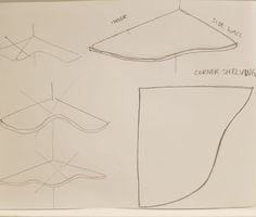 three drawings of different shapes and sizes