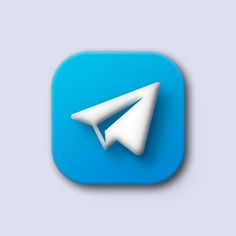 a blue app icon with a white paper airplane on it's left side and an arrow in the center