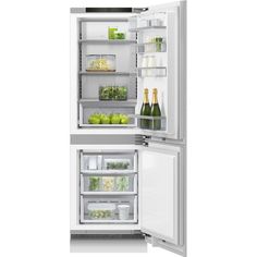 an open refrigerator with its doors wide open