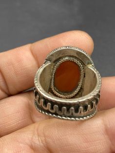 Ancient carnelian Islamic period solid silver ring Vintage Silver Carnelian Rings, Antique Handmade Carnelian Rings, Handmade Antique Carnelian Rings, Class Rings, Orange Carnelian, Gold Nugget, Natural Coral, Photo Bracelet, Agate Beads