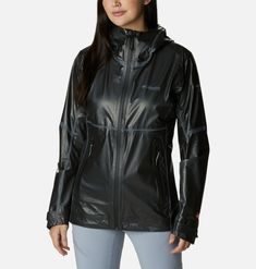 A waterproof-breathable hooded shell jacket built for performance, protection, and comfort. Outdoor Performance, Shiny Clothes, Athleisure Outfits, Snow Jacket, Shell Jacket, Columbia Sportswear, Rain Wear, Hooded Jacket, Columbia