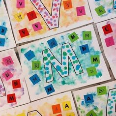 some very cute art projects with letters on them