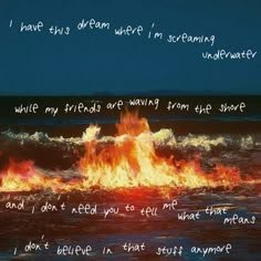 fire and water with words written on it