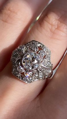 Luxury Filigree Ring With Brilliant Cut Diamond, Rings Redesigned Ideas, Luxury Victorian White Gold Diamond Ring, Antique Rings Victorian 1stdibs, Divorce Ring, Edwardian Rings, Antique Ring Settings, Victor Barbone Jewelry, Victor Barbone