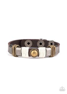 Rev It Up - Brown  Urban Paparazzi Bracelet - sofancyjewels Urban Jewelry, Brown Bracelet, Snap Bracelets, Paparazzi Accessories, Paparazzi Jewelry, Leather Band, Jewelry Trends, Accessories Bracelets, Cute Jewelry